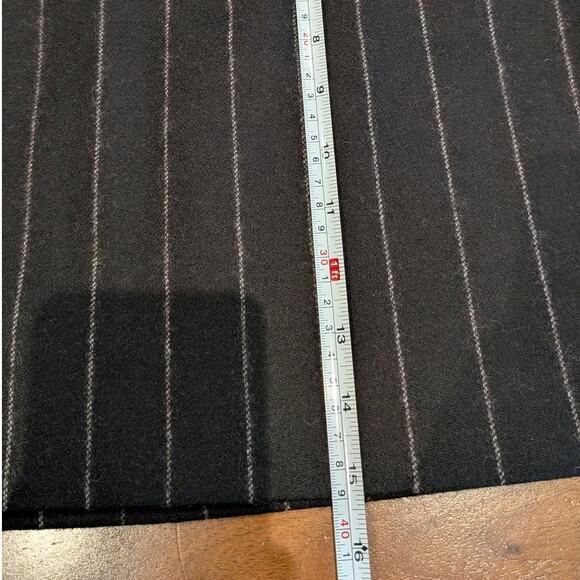 Anine Bing Tierra Wool Straight Mini Skirt - Dark Grey Pinstripe, size S - Picture 5 of 7